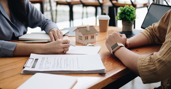 mortgage lender with homeowner