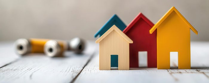 Closeup of housing development funding applications, representing solutions for affordable housing financing during a recession