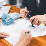 mortgage loan lender stamping mortgage papers